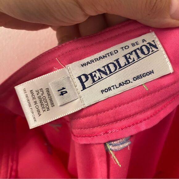 Pendleton hot Pink Dragonfly Embroidered whimsy fairycore cotton Skirt Size 14 - Picture 5 of 8
